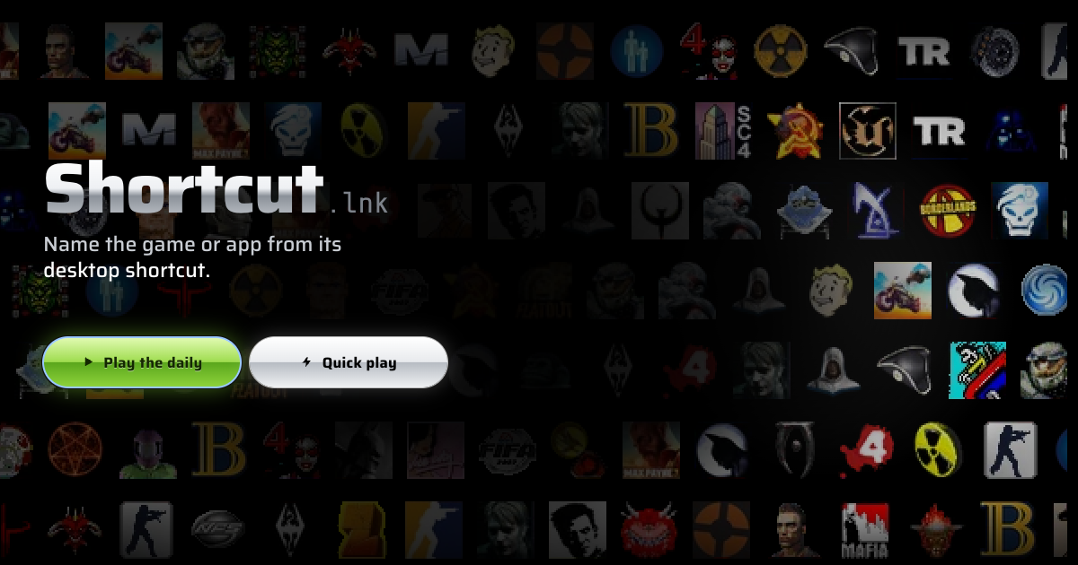 I built a game for myself where you guess old PC games from their desktop icon, and it kind of got o